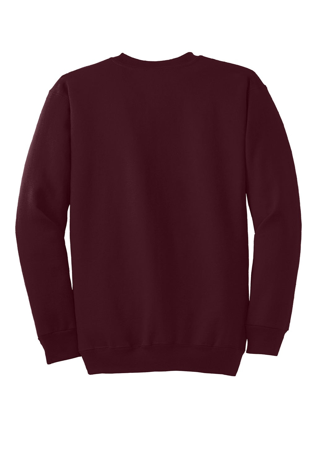 Mens Essential Pill Resistant Fleece Crewneck Sweatshirt - Maroon