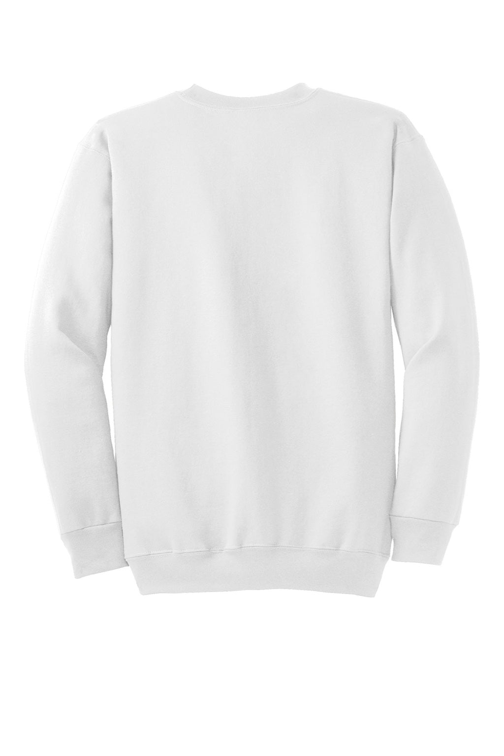 Mens Essential Pill Resistant Fleece Crewneck Sweatshirt - White