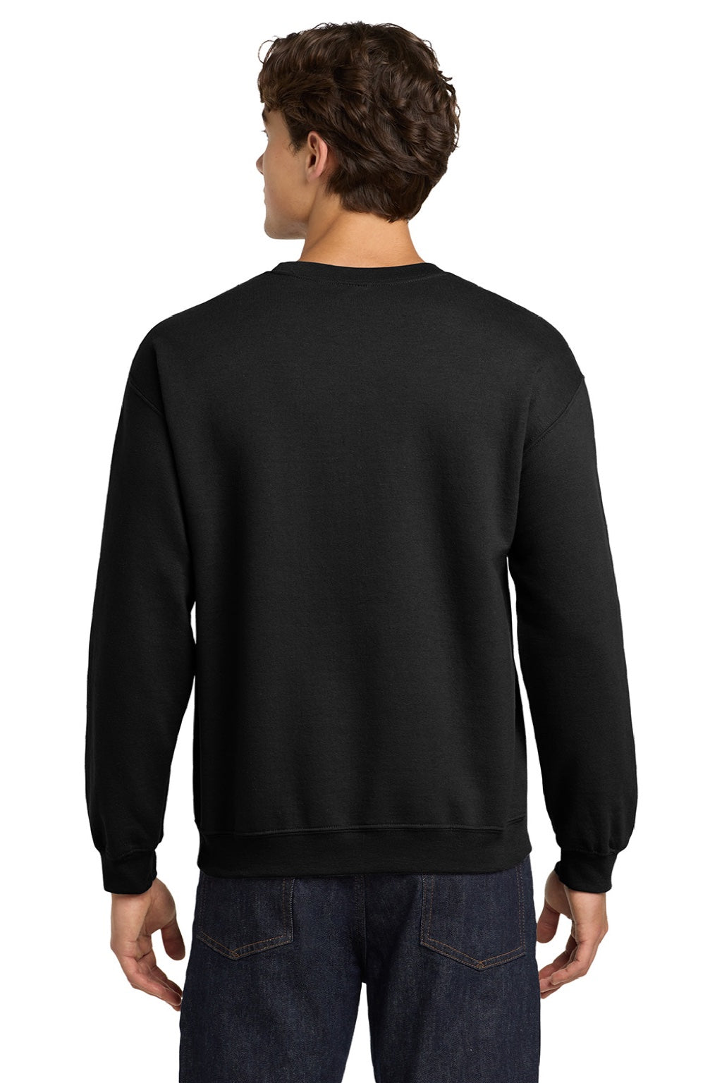 Gildan Mens Pill Resistant Fleece Crewneck Sweatshirt - Black