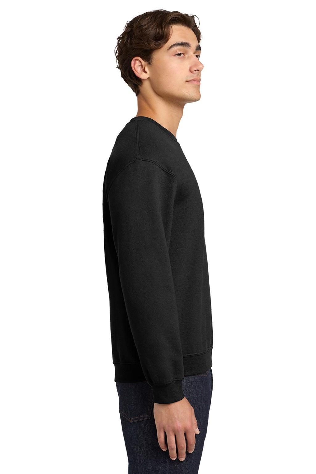 Gildan Mens Pill Resistant Fleece Crewneck Sweatshirt - Black