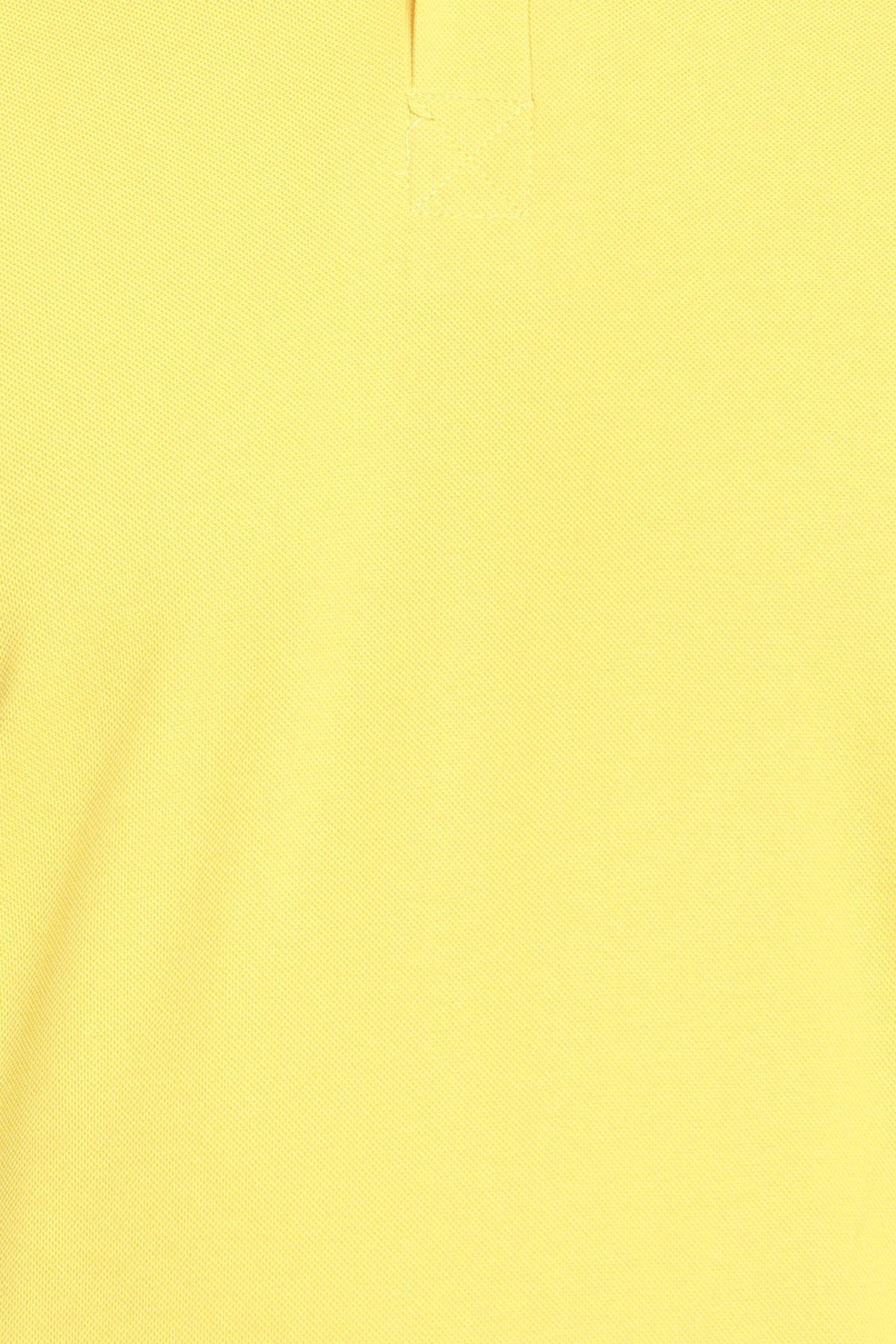 Yellow Solid Men Polo Neck T-Shirt for Office