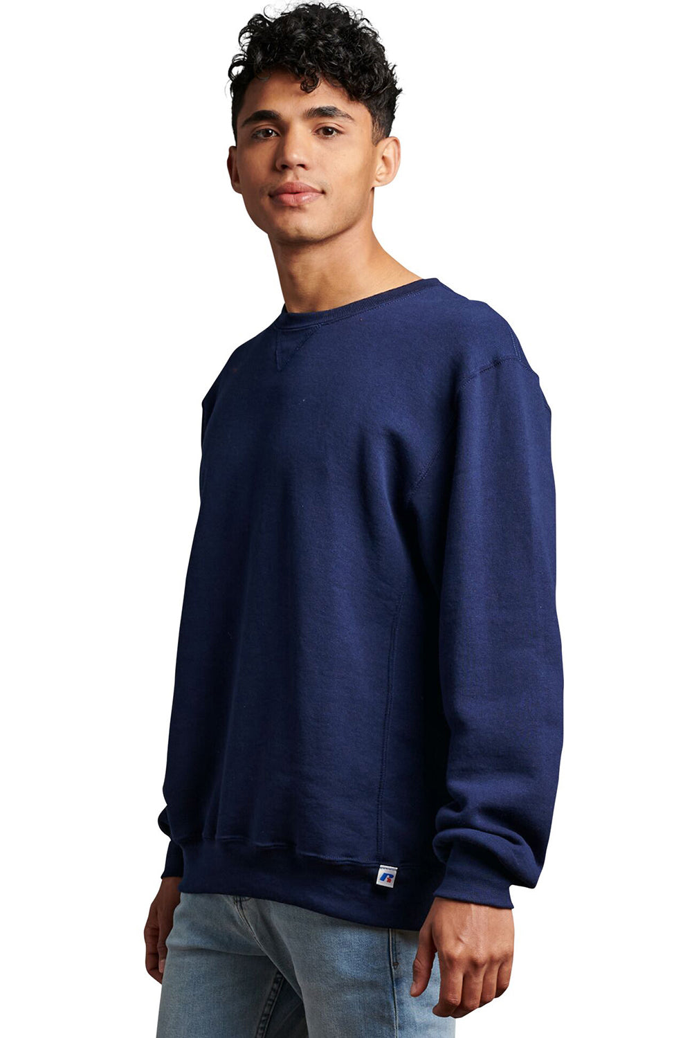 Russell Athletic Mens Dri-Power Moisture Wicking Crewneck Sweatshirt - Navy Blue