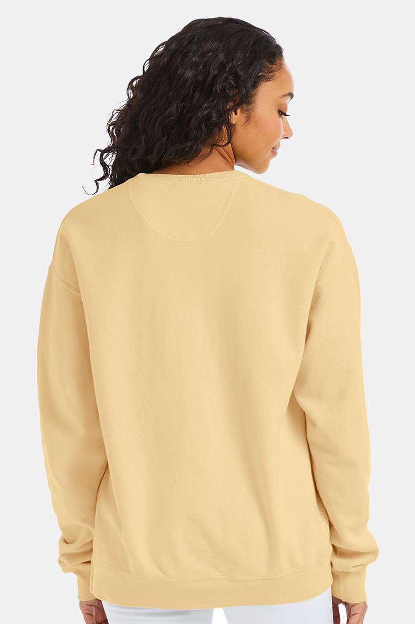 ComfortWash By Hanes Mens Crewneck Sweatshirt - Summer Squash Yellow