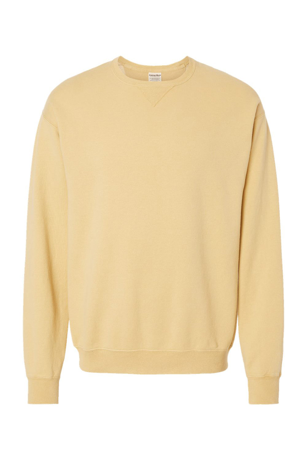 ComfortWash By Hanes Mens Crewneck Sweatshirt - Summer Squash Yellow