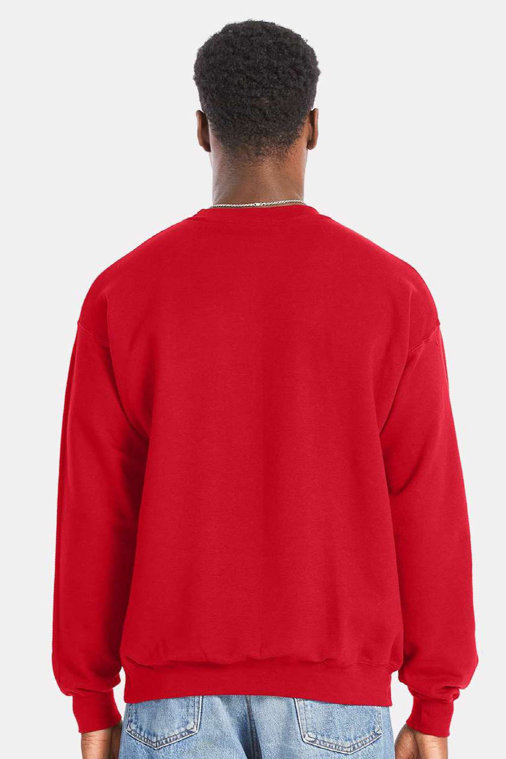 Hanes Mens Perfect Sweats Crewneck Sweatshirt - Athletic Red