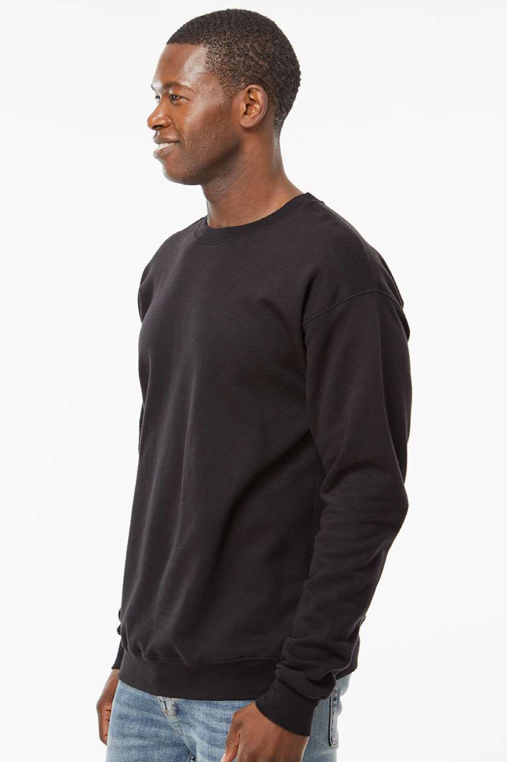 Hanes Mens Perfect Sweats Crewneck Sweatshirt - Black