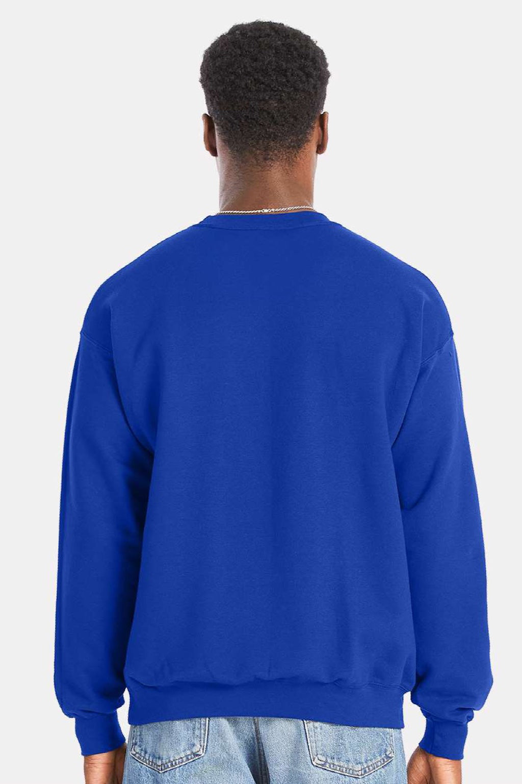Hanes Mens Perfect Sweats Crewneck Sweatshirt - Deep Royal Blue