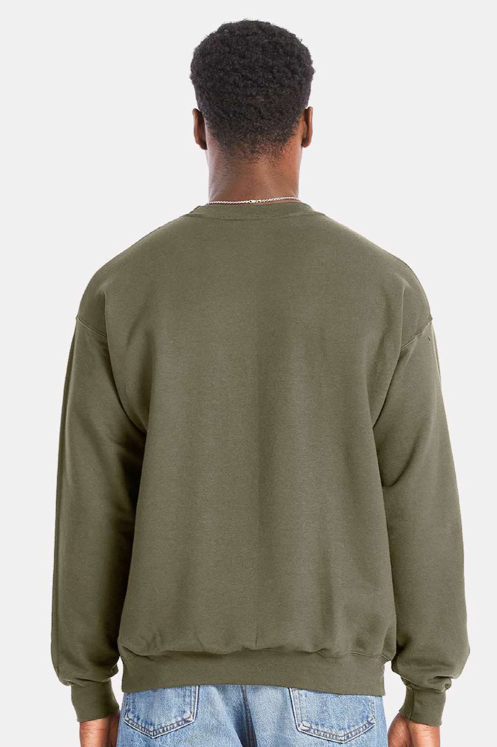 Hanes Mens Perfect Sweats Crewneck Sweatshirt - Fatigue Green