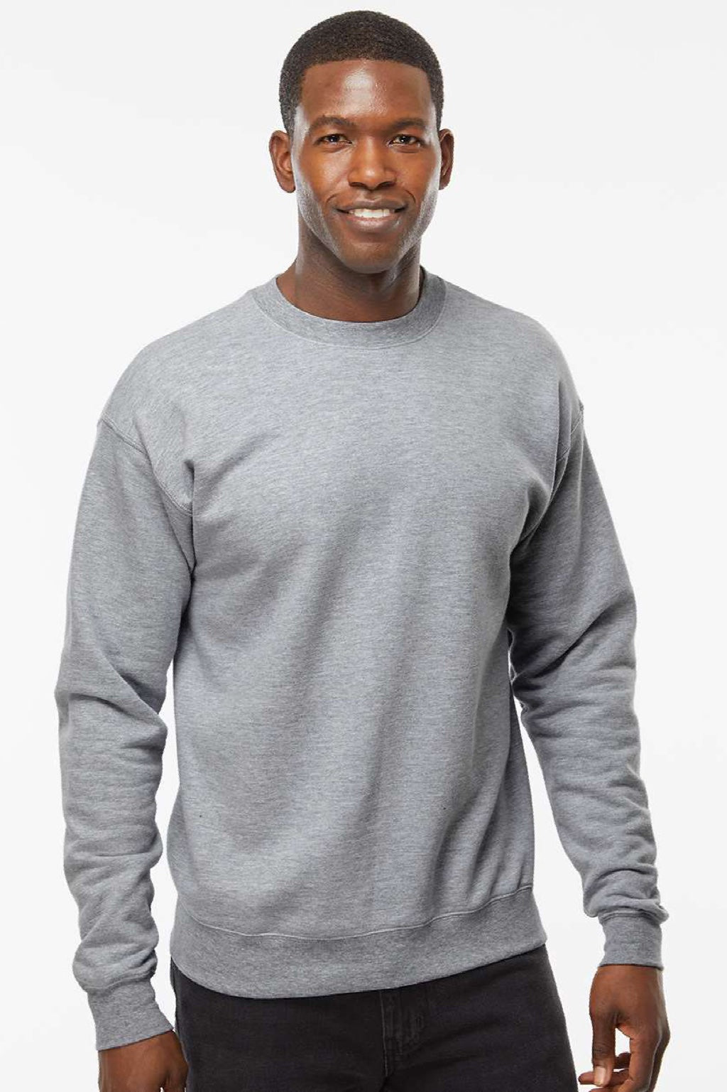 Hanes Mens Perfect Sweats Crewneck Sweatshirt - Light Steel Grey