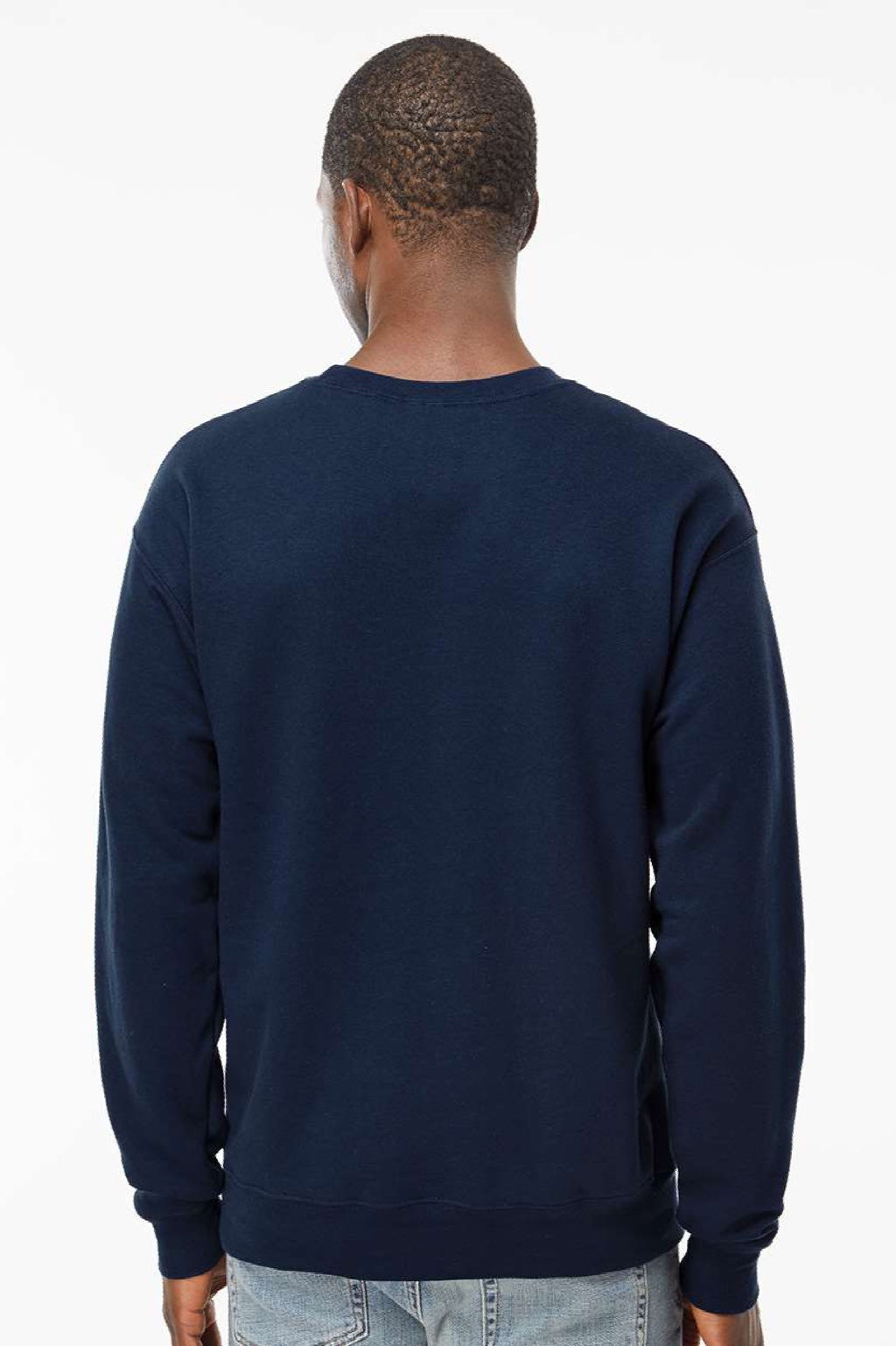 Hanes Mens Perfect Sweats Crewneck Sweatshirt - Navy Blue