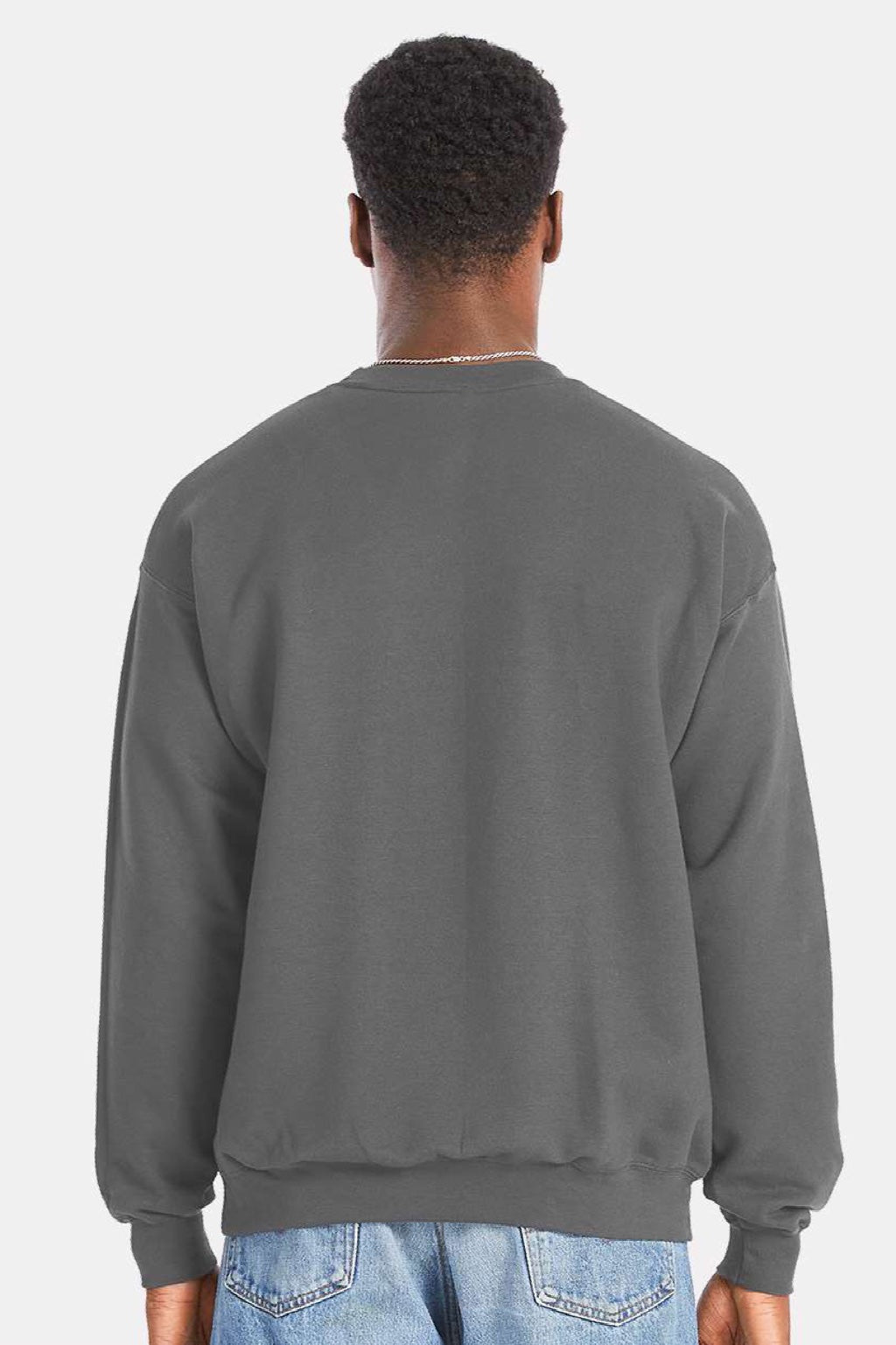 Hanes Mens Perfect Sweats Crewneck Sweatshirt - Smoke Grey