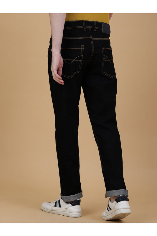 Midwest Men's Distressed Denim Jeans, Black