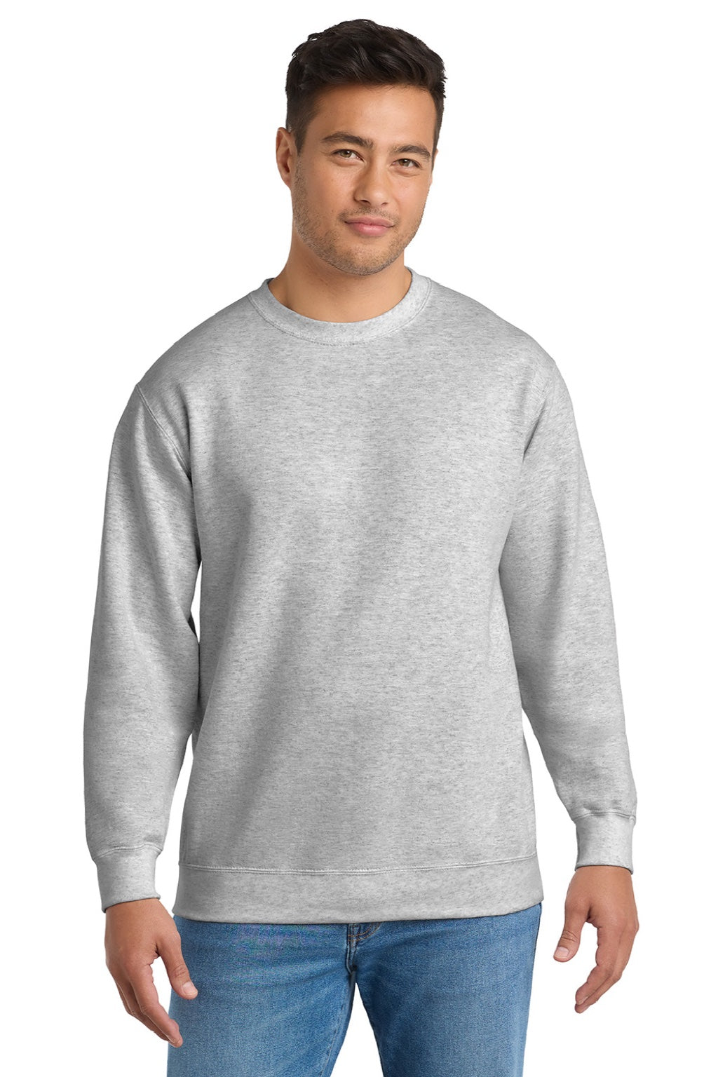 Mens Essential Pill Resistant Fleece Crewneck Sweatshirt - Ash Grey