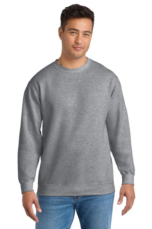 Mens Essential Pill Resistant Fleece Crewneck Sweatshirt - Heather Grey