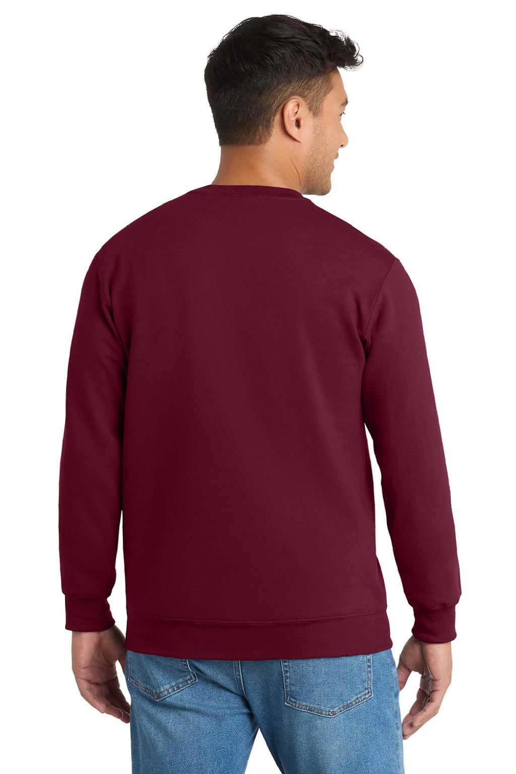 Mens Essential Pill Resistant Fleece Crewneck Sweatshirt - Cardinal Red