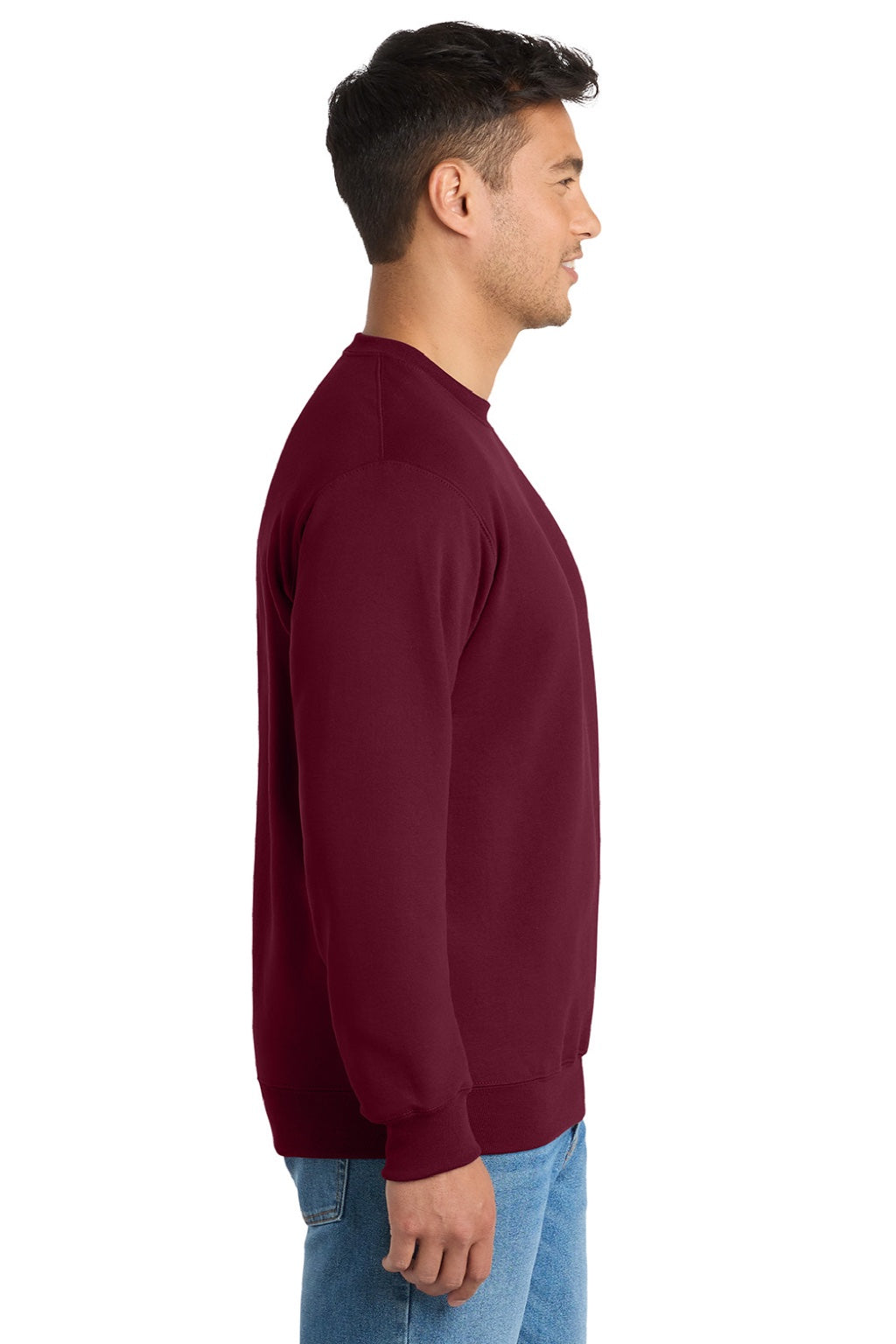Mens Essential Pill Resistant Fleece Crewneck Sweatshirt - Cardinal Red