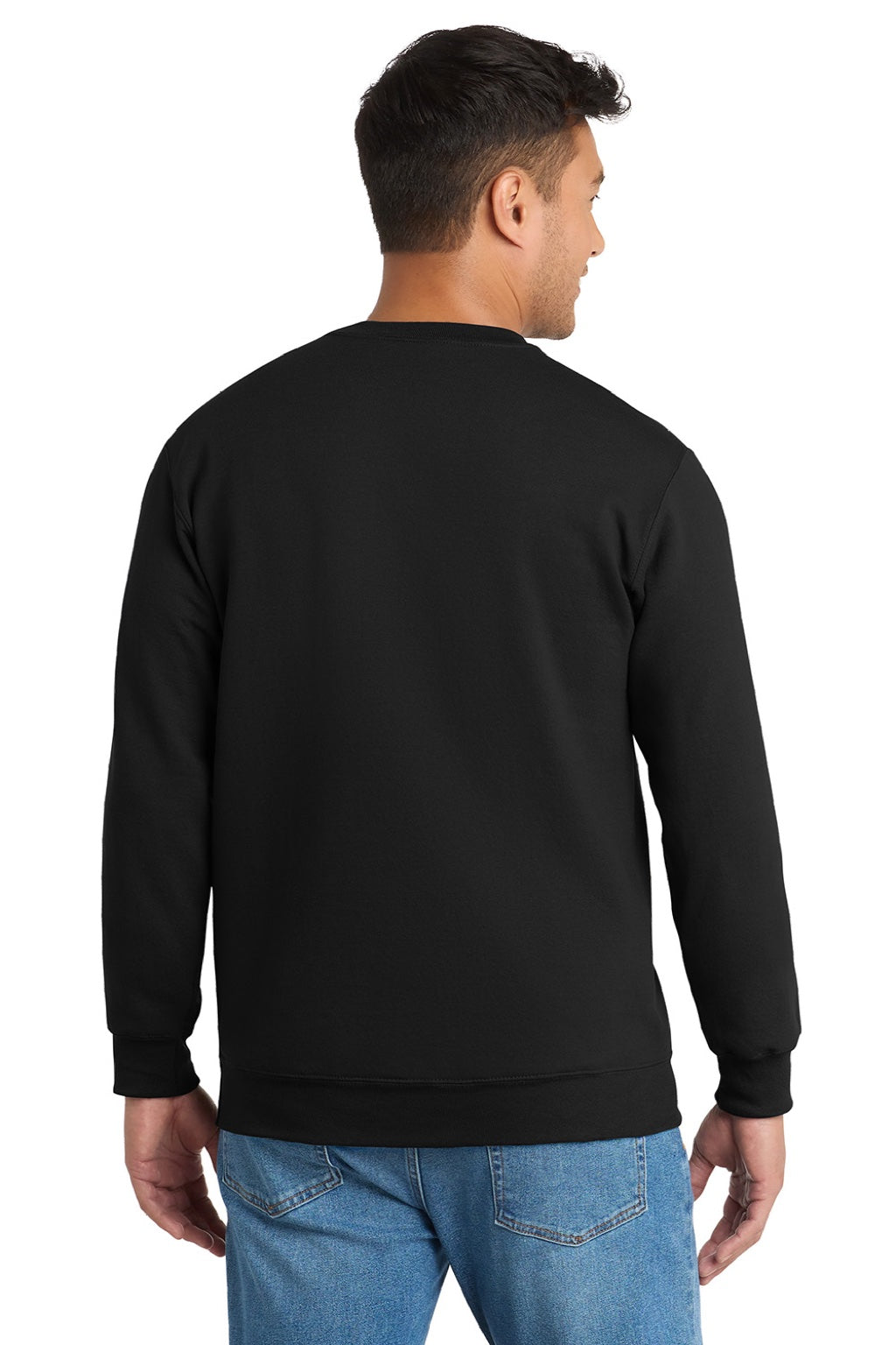 Mens Essential Pill Resistant Fleece Crewneck Sweatshirt - Jet Black