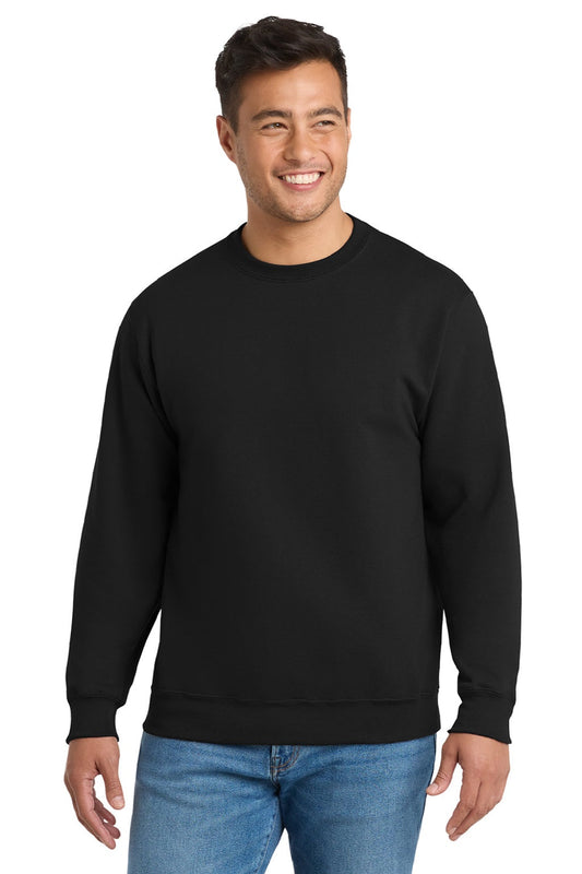 Mens Essential Pill Resistant Fleece Crewneck Sweatshirt - Jet Black