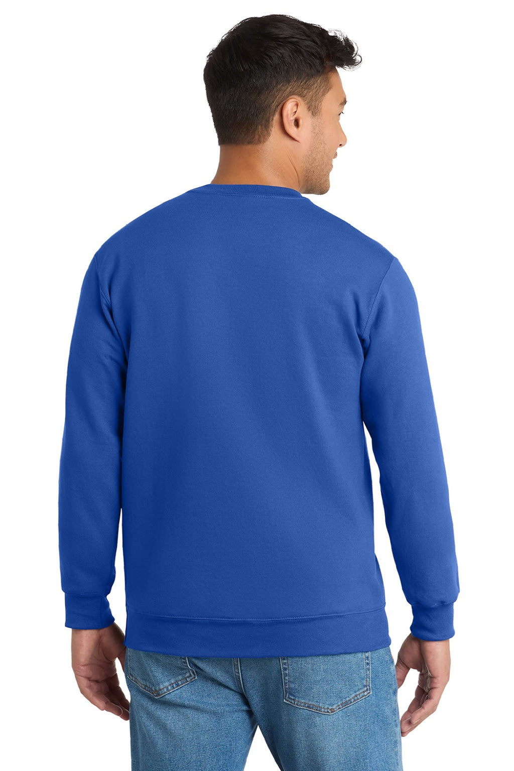 Mens Essential Pill Resistant Fleece Crewneck Sweatshirt - Royal Blue