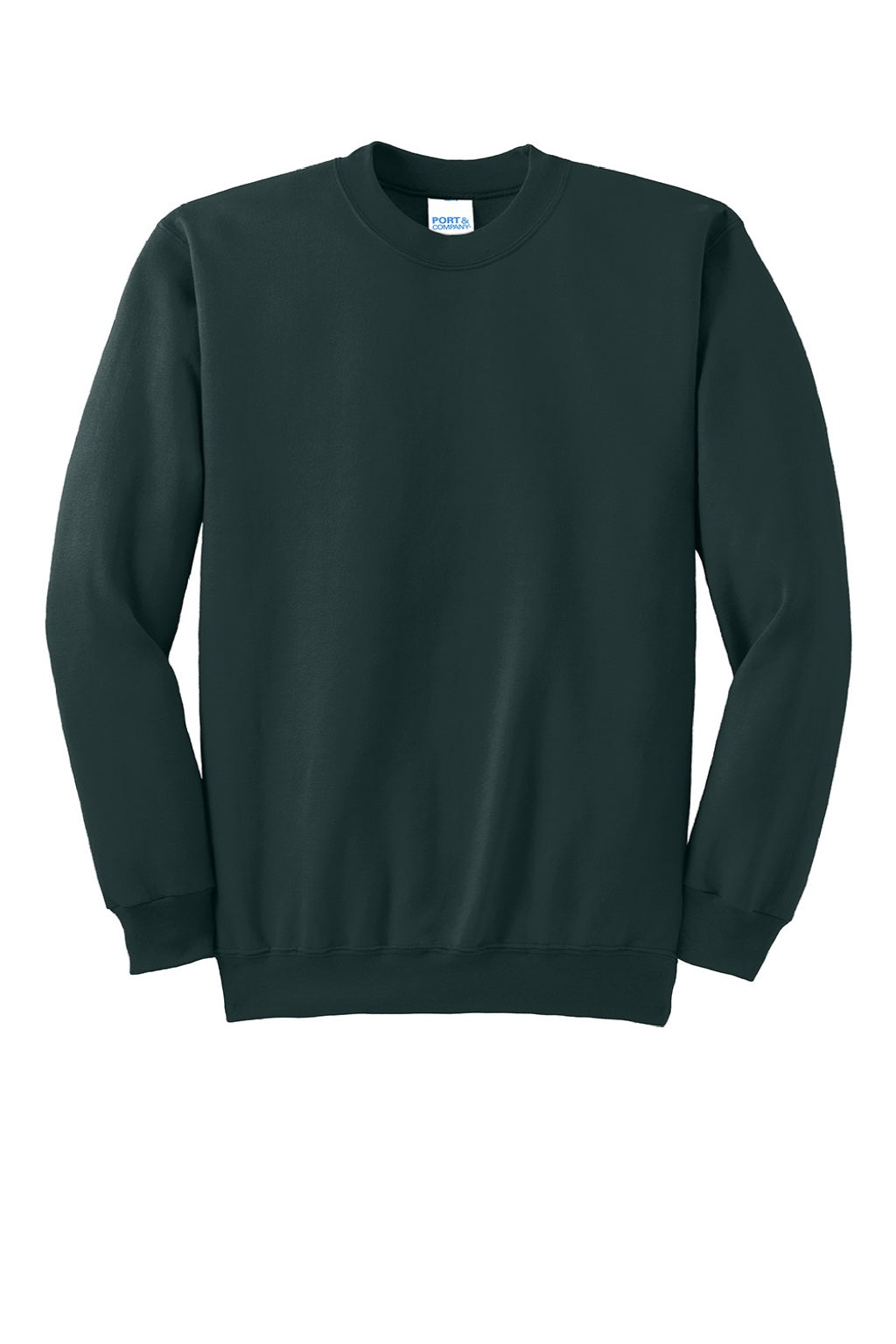 Mens Essential Pill Resistant Fleece Crewneck Sweatshirt - Dark Green