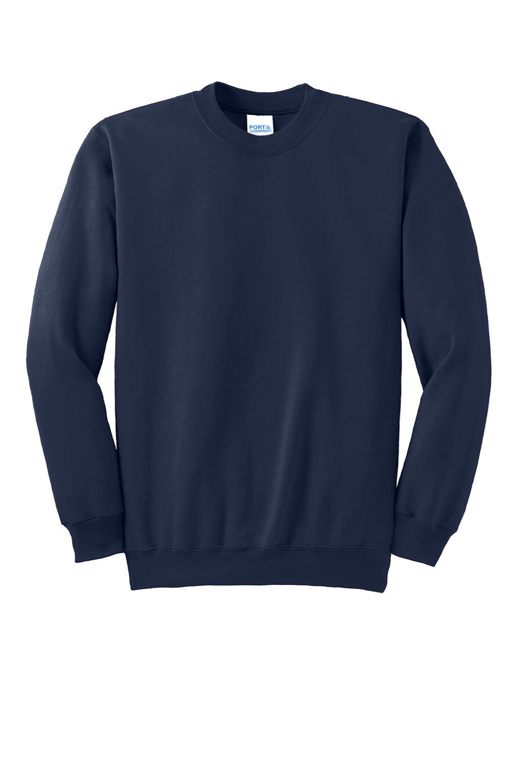 Mens Essential Pill Resistant Fleece Crewneck Sweatshirt - Navy Blue