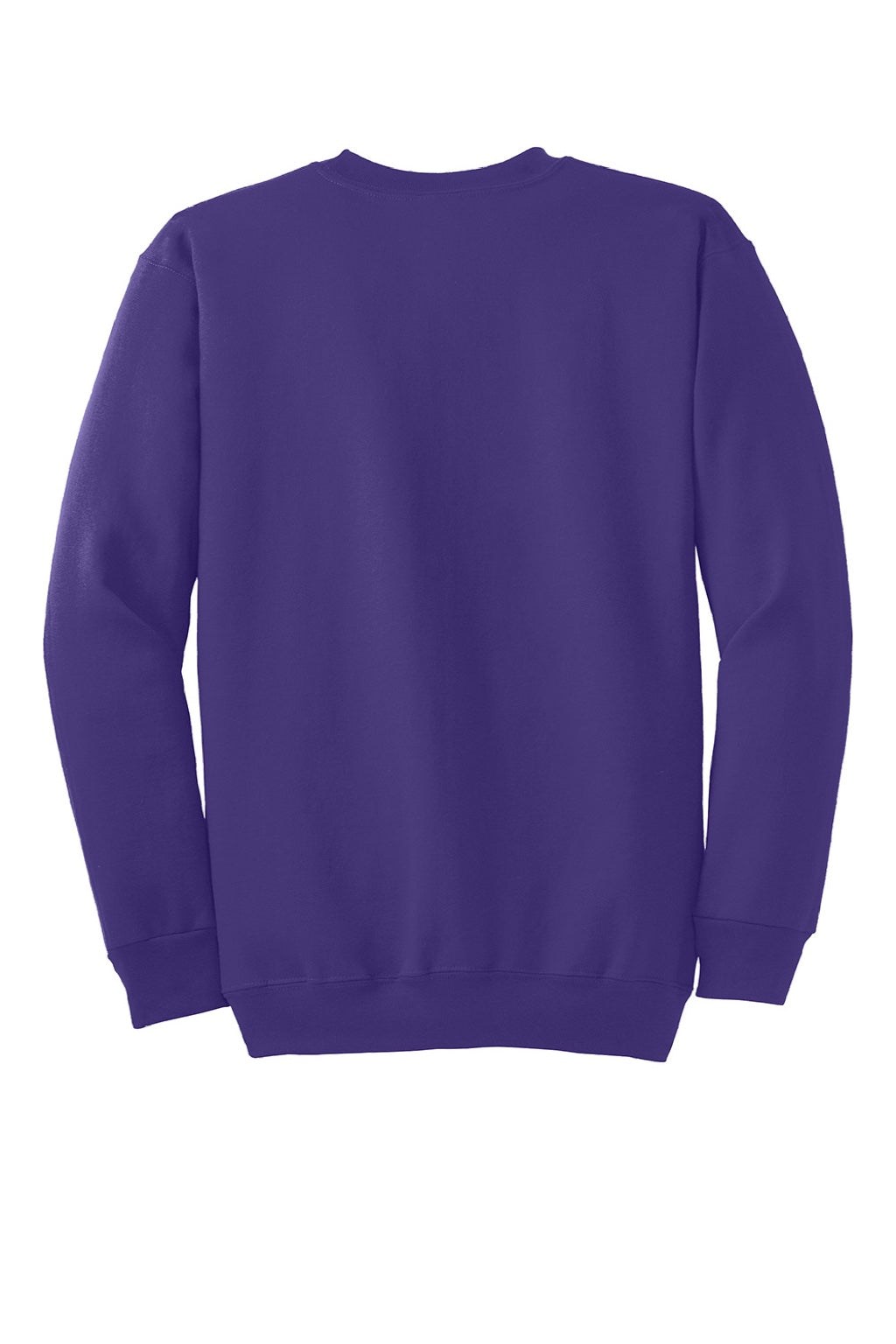 Mens Essential Pill Resistant Fleece Crewneck Sweatshirt - Purple
