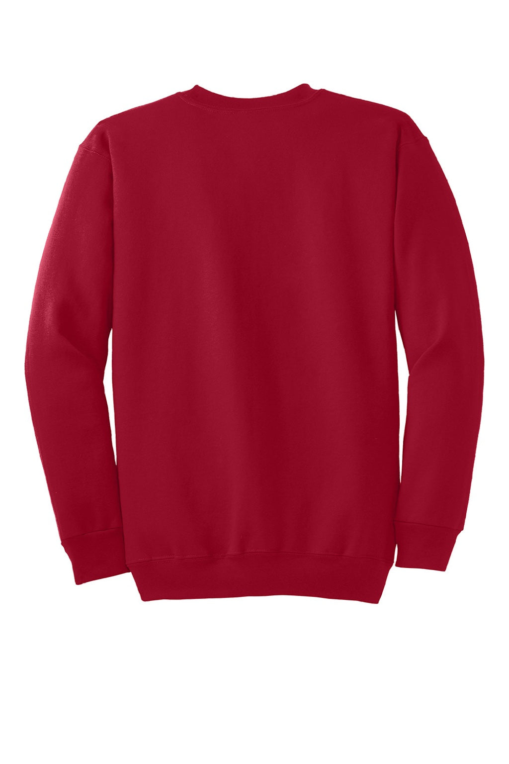 Mens Essential Pill Resistant Fleece Crewneck Sweatshirt - Red