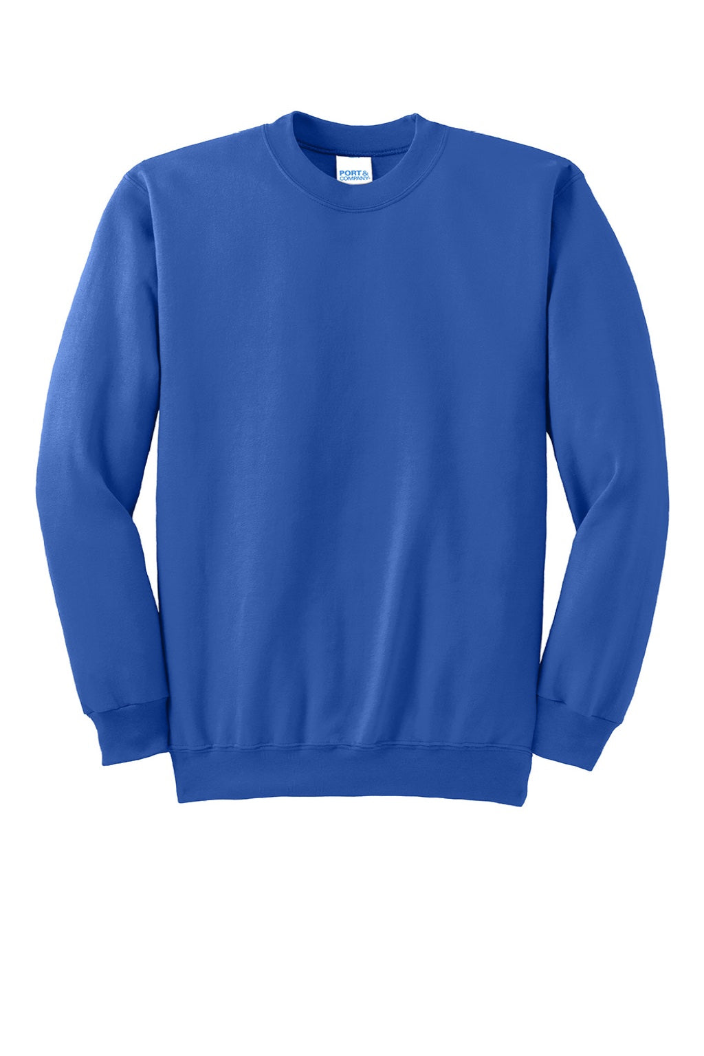 Mens Essential Pill Resistant Fleece Crewneck Sweatshirt - Royal Blue
