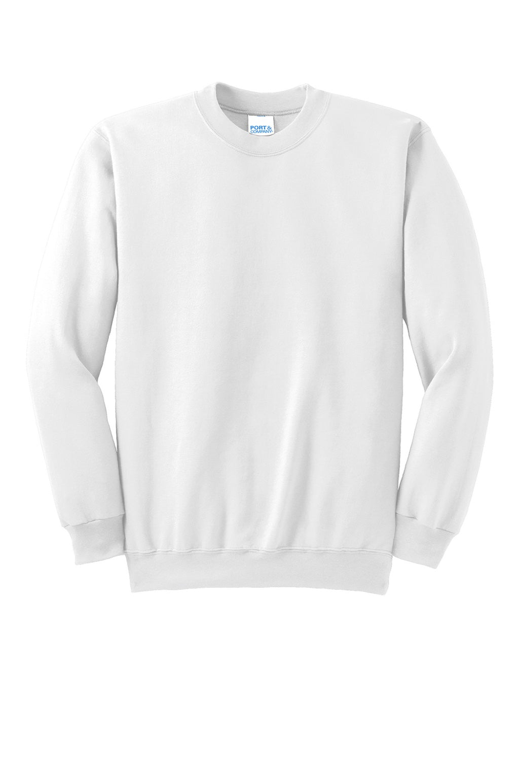 Mens Essential Pill Resistant Fleece Crewneck Sweatshirt - White