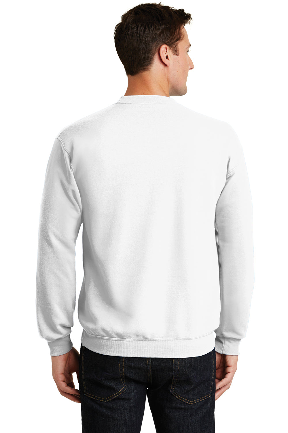 Mens Core Pill Resistant Fleece Crewneck Sweatshirt - White