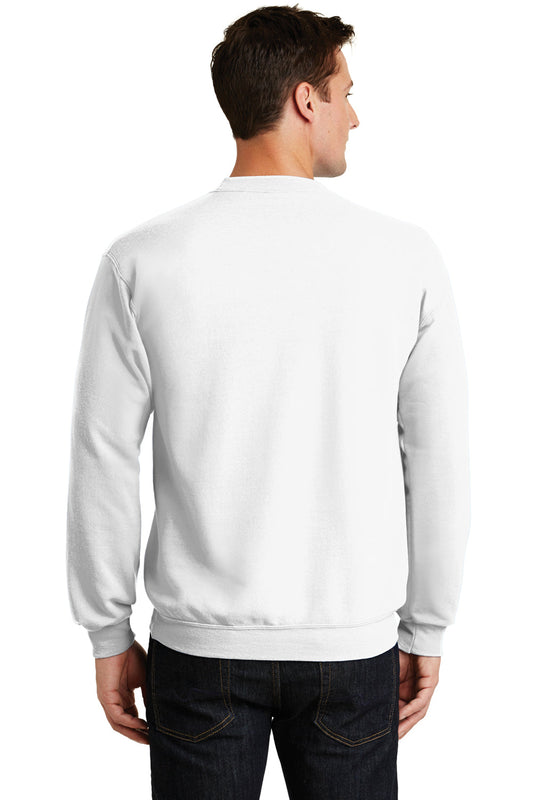 Mens Core Pill Resistant Fleece Crewneck Sweatshirt - White
